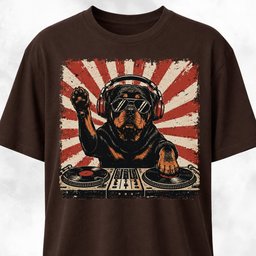 DJ Rottie T Shirt Gift For Dog Lover
