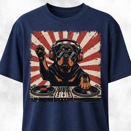 DJ Rottie T Shirt Gift For Dog Lover