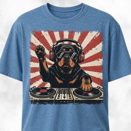 DJ Rottie T Shirt Gift For Dog Lover