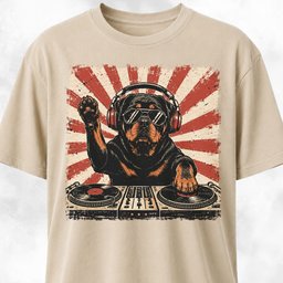 DJ Rottie T Shirt Gift For Dog Lover