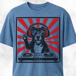 DJ Pittie T Shirt Gift For Dog Lover