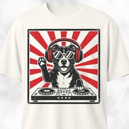 DJ Pittie T Shirt Gift For Dog Lover