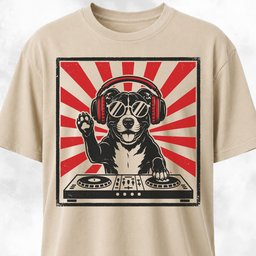 DJ Pittie T Shirt Gift For Dog Lover