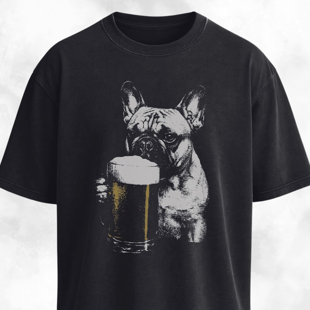 French Bulldog Drinking Beer T Shirt Gift For Dog Lover
