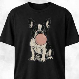 Frenchie Blowing Bubblegum T Shirt Gift For Dog Lover