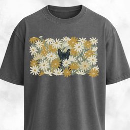 Frenchie In A Field Of Daisies T Shirt Gift For Dog Lover