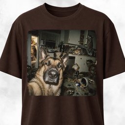 German Shepherd Polaroid Raccoon Kitchen Chaos T Shirt Gift For Dog Lover