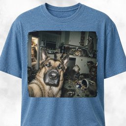 German Shepherd Polaroid Raccoon Kitchen Chaos T Shirt Gift For Dog Lover