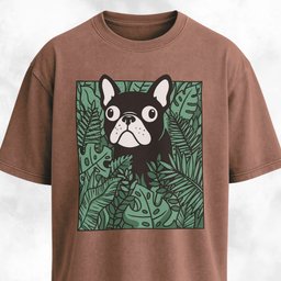 Frenchie In A Green Field T Shirt Gift For Dog Lover