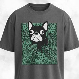 Frenchie In A Green Field T Shirt Gift For Dog Lover
