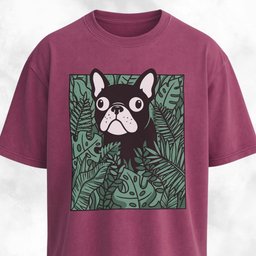 Frenchie In A Green Field T Shirt Gift For Dog Lover