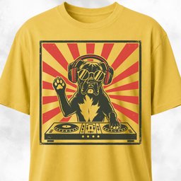 DJ Boxer T Shirt Gift For Dog Lover