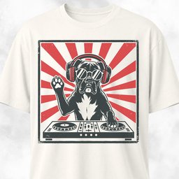 DJ Boxer T Shirt Gift For Dog Lover