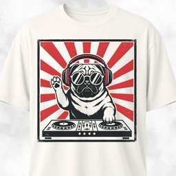 DJ Pug T Shirt Gift For Dog Lover