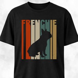 Frenchie Abstract Text T Shirt Gift For Dog Lover