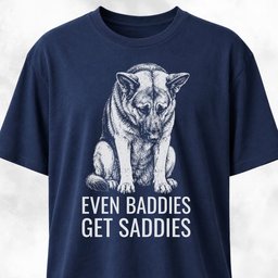 Even Baddies Get Saddies German Shepherd T Shirt Gift For Dog Lover