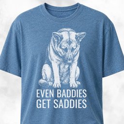 Even Baddies Get Saddies German Shepherd T Shirt Gift For Dog Lover