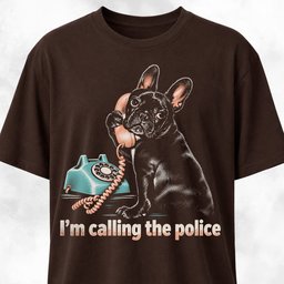 French Bulldog Calls The Police T Shirt Gift For Dog Lover