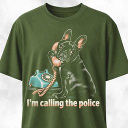 French Bulldog Calls The Police T Shirt Gift For Dog Lover