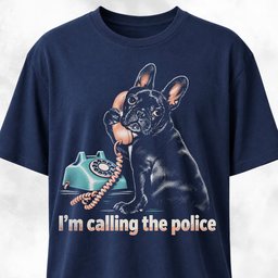 French Bulldog Calls The Police T Shirt Gift For Dog Lover
