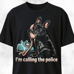 French Bulldog Calls The Police T Shirt Gift For Dog Lover