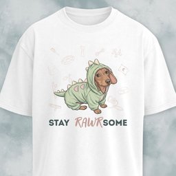 Doxie In A Dinosaur Costume T Shirt Gift For Dinosaur Lover