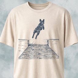 Dock Jumping Frenchie T Shirt Gift For Dog Lover
