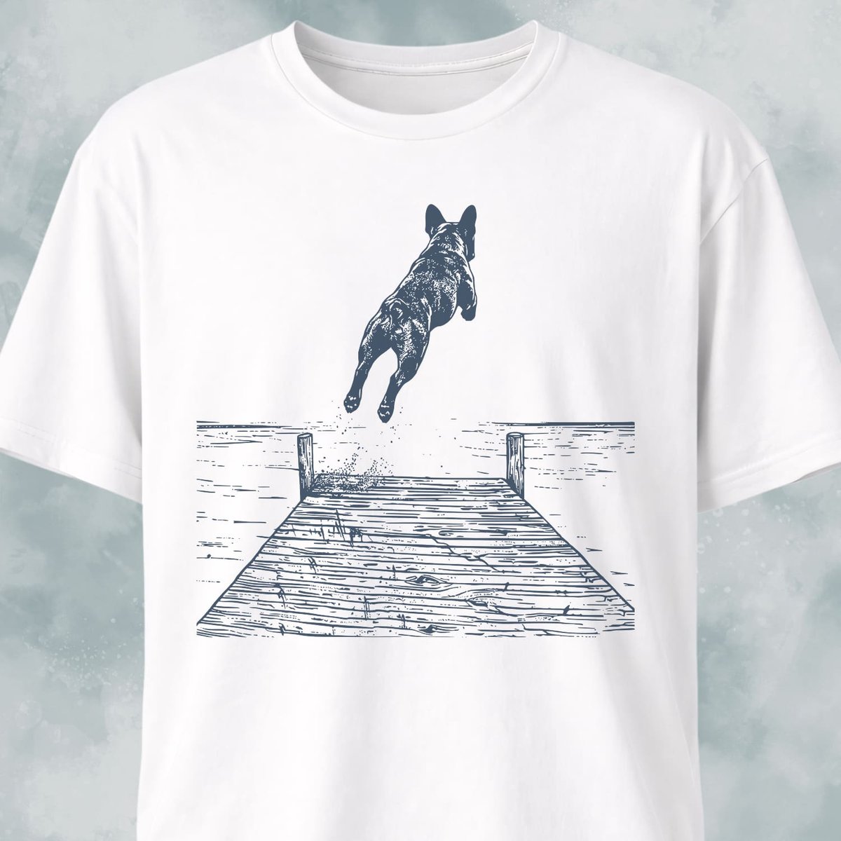 Dock Jumping Frenchie T Shirt Gift For Dog Lover