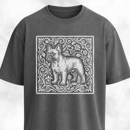 Folk Art Floral Frenchie T Shirt Gift For Dog Lover
