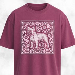 Folk Art Floral Frenchie T Shirt Gift For Dog Lover
