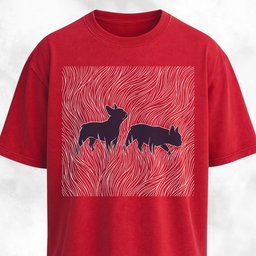 Frenchies In A Grass Field T Shirt Gift For Dog Lover