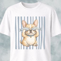 Fish Goggles Frenchie T Shirt Gift For Dog Lover
