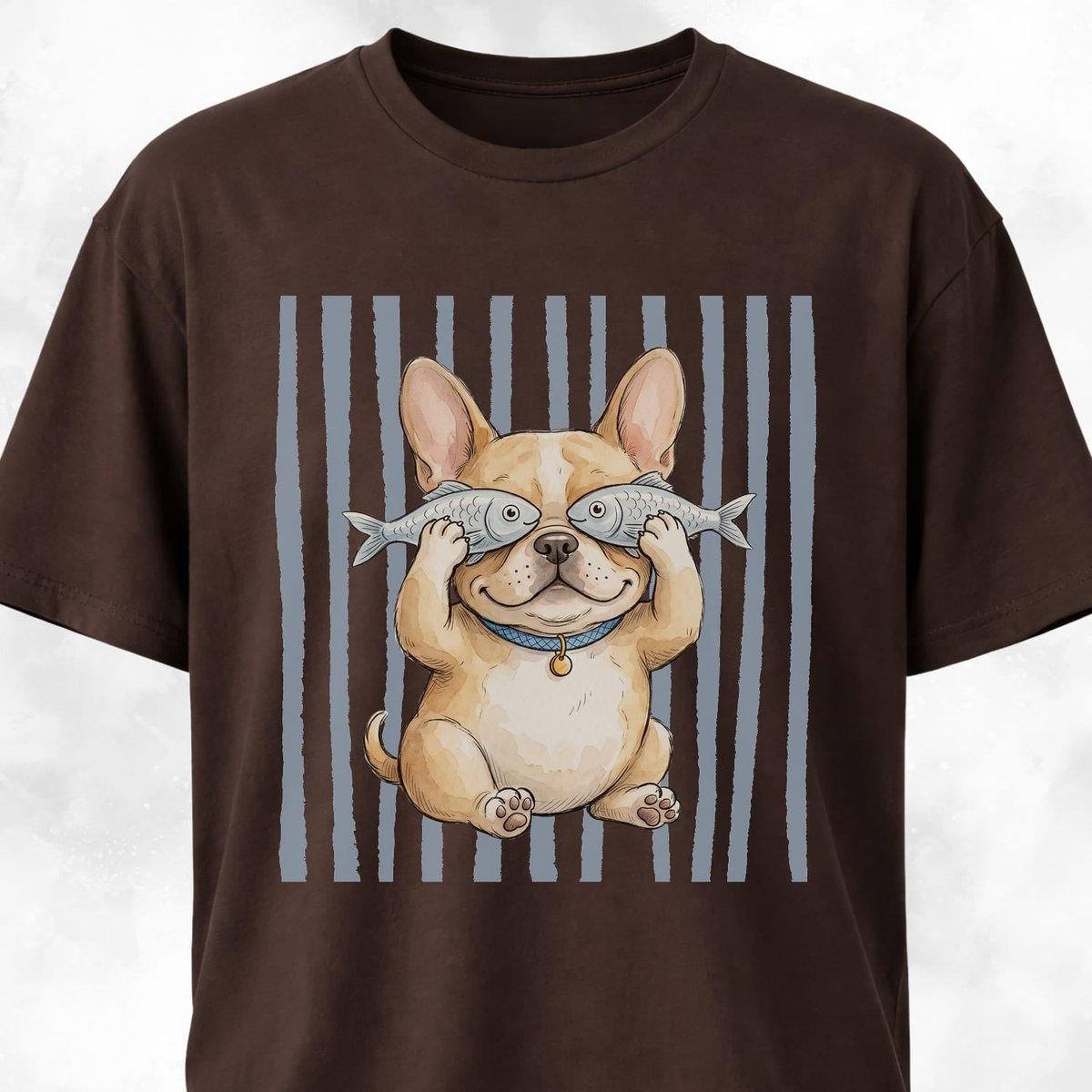 Fish Goggles Frenchie T Shirt Gift For Dog Lover