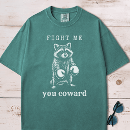 Fight Me You Coward Raccoon T Shirt Gift For Dog Lover