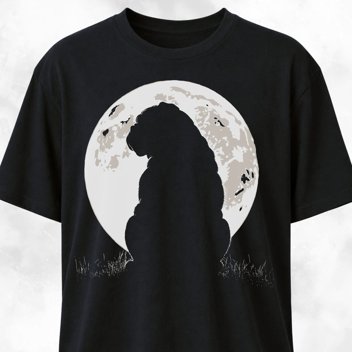 Full Moon English Bulldog T Shirt Gift For Dog Lover