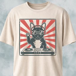 DJ Frenchie T Shirt Gift For Dog Lover