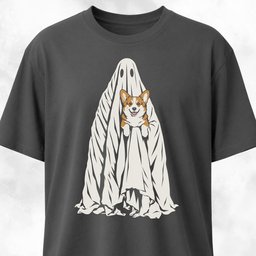Ghost Sheet With Corgi T Shirt Gift For Dog Lover