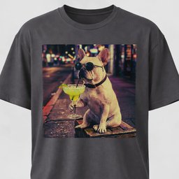 Frenchie Sipping Margarita T Shirt Gift For Dog Lover