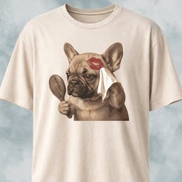 Frenchie With A Mirror T Shirt Gift For Dog Lover