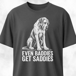 Even Baddies Get Saddies Great Dane T Shirt Gift For Dog Lover