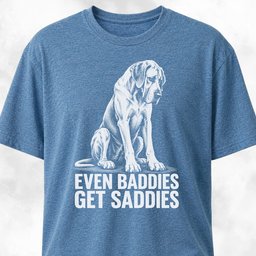 Even Baddies Get Saddies Great Dane T Shirt Gift For Dog Lover