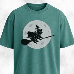 Flying French Bulldog On A Full Moon T Shirt Gift For Dog Lover