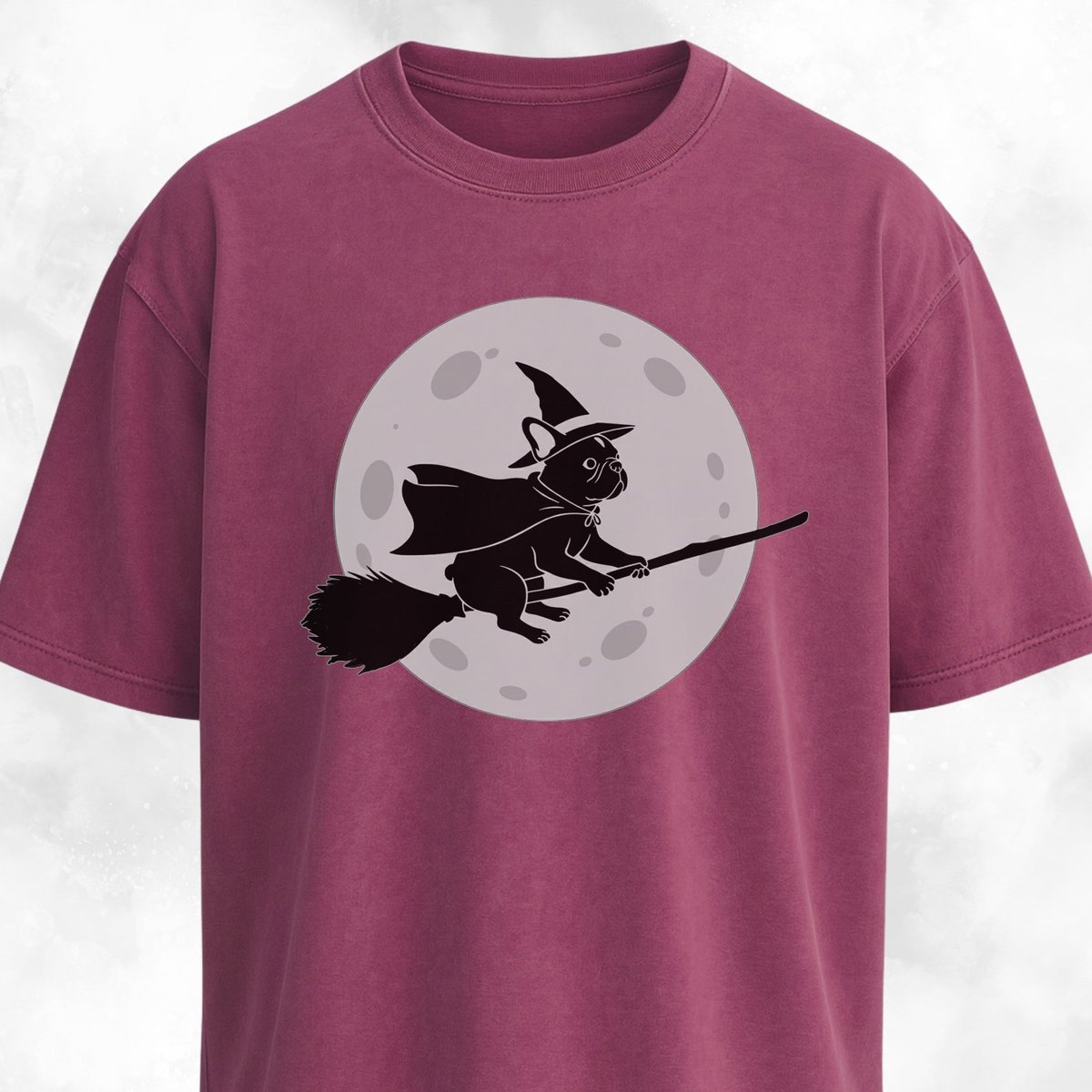 Flying French Bulldog On A Full Moon T Shirt Gift For Dog Lover