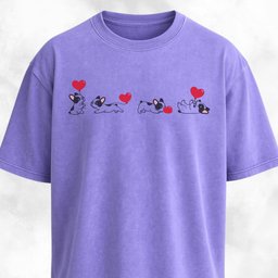 Frenchie Heart Balloon Collage T Shirt Gift For Dog Lover