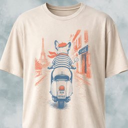Frenchie On A Scooter T Shirt Gift For Dog Lover