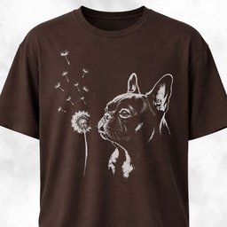 Frenchie Blowing Dandelion T Shirt Gift For Dog Lover