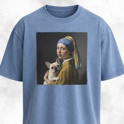 Girl With A Pearl Earring Frenchie Edition T Shirt Gift For Dog Lover