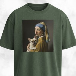 Girl With A Pearl Earring Frenchie Edition T Shirt Gift For Dog Lover