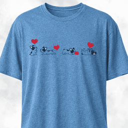 Frenchie Heart Balloon Collage T Shirt Gift For Dog Lover