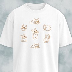 Frenchie Dog Clock T Shirt Gift For Dog Lover